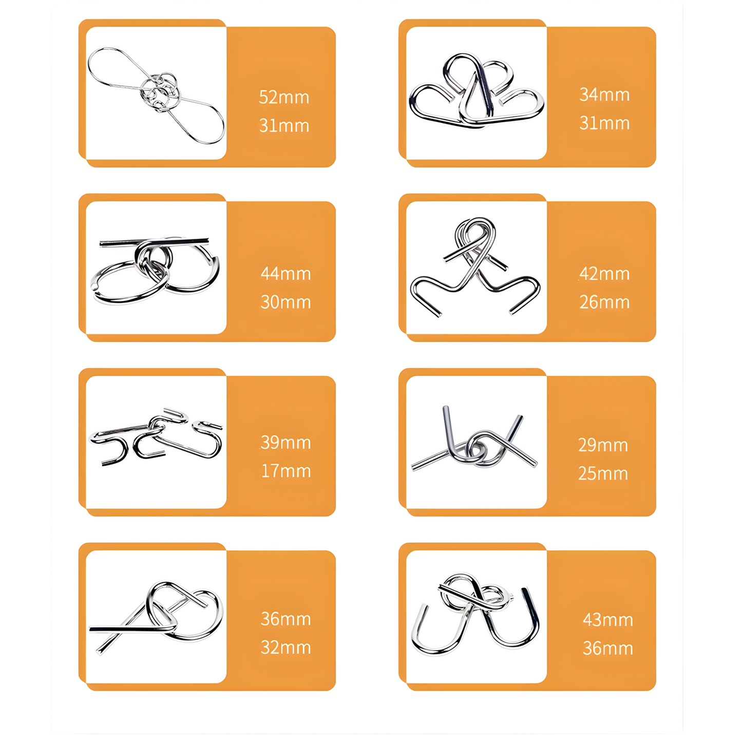 8 pcs Interactive puzzle